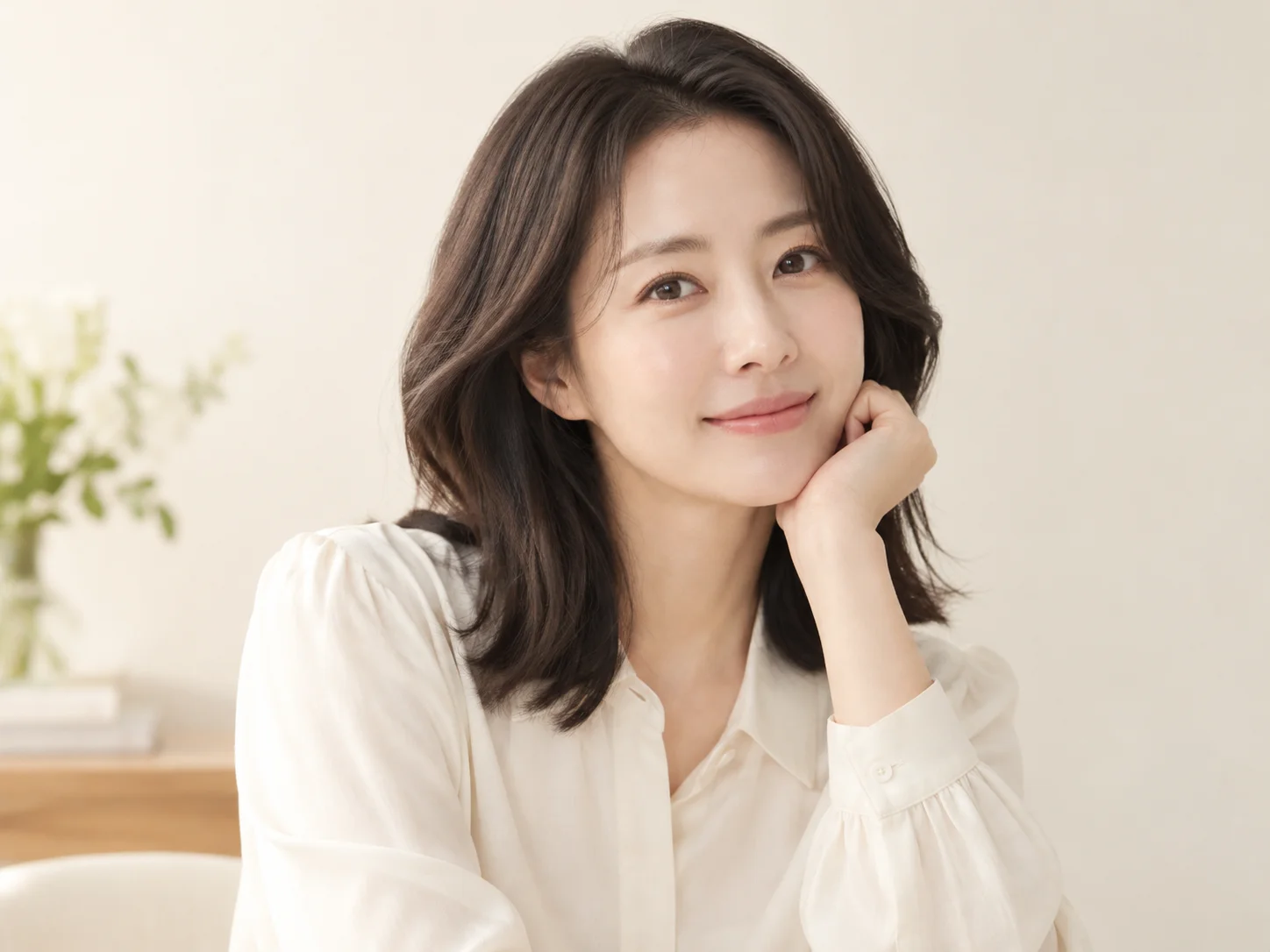작은 불편함도, 차근차근 듣겠습니다 · AI 생성 가상 여성 모델, 실제 환자나 치료 결과가 아닌 설명용 이미지