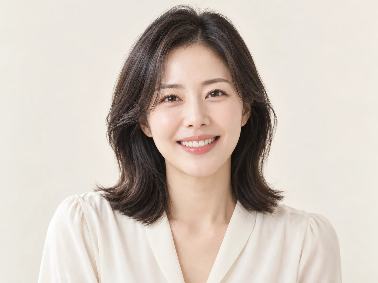 강남임플란트 · 디지털 진료 · AI 생성 가상 여성 모델, 실제 환자나 치료 결과가 아닌 설명용 이미지
