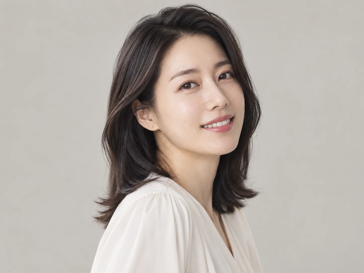 강남앞니교정 상담 안내 · AI 생성 가상 여성 모델, 실제 환자나 치료 결과가 아닌 설명용 이미지
