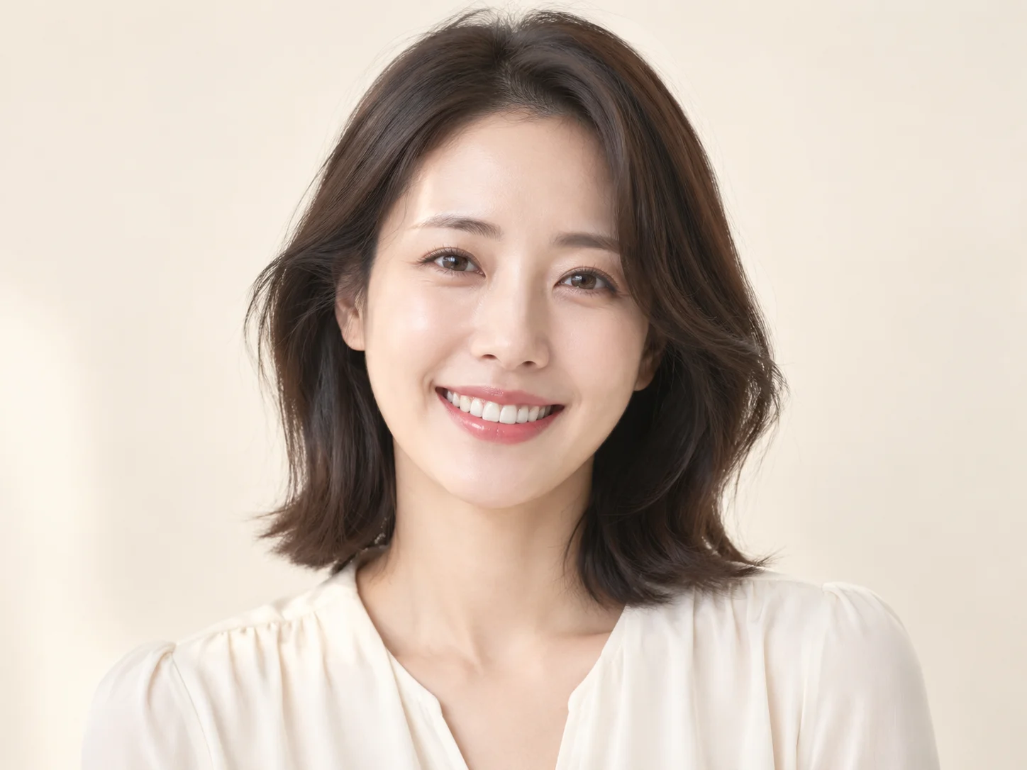 강남치아교정 상담 안내 · AI 생성 가상 여성 모델, 실제 환자나 치료 결과가 아닌 설명용 이미지